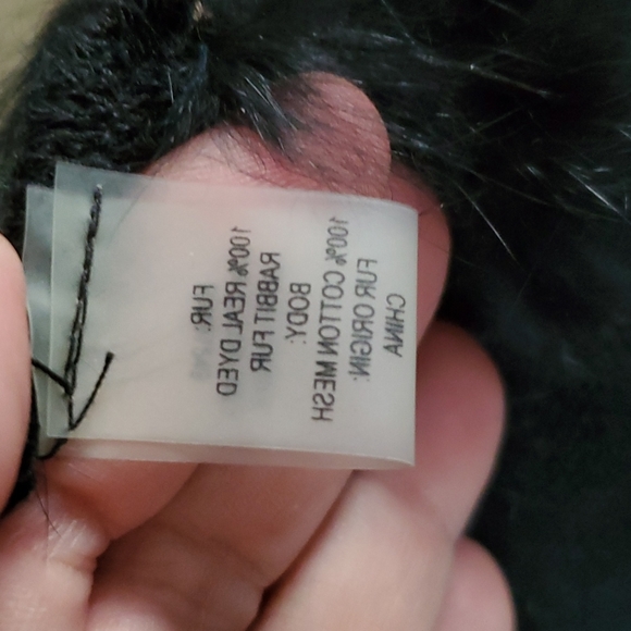 Metric Knits Black Rabbit Fur Sweater Vest Size S - Picture 5 of 6